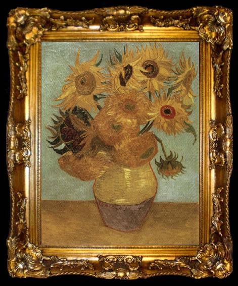 framed  Vincent Van Gogh Sunflowers, ta009-2